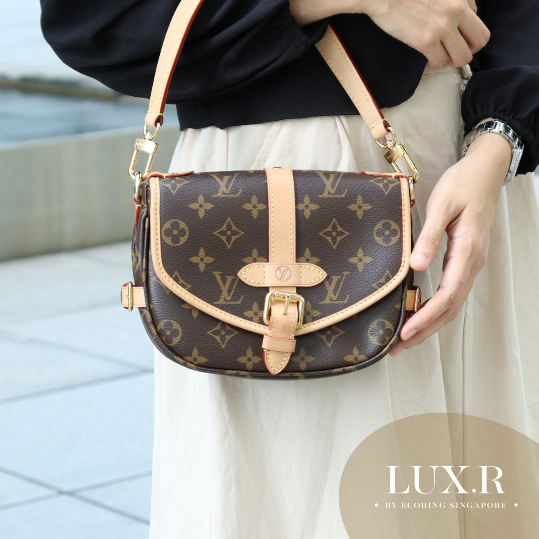 Saumur BB Brown  Monogram Coated Canvas RFID