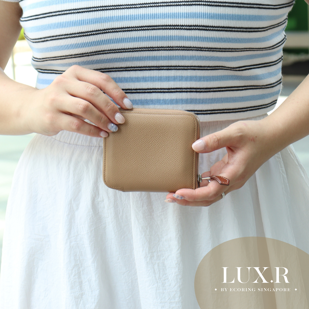 Azap Silk-In Compact Wallet Alezan  Epsom Stamp U (2022)