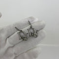 DIOR  FASHION JEWELRY EARRINGS LOGO DANGLING (MISSING CRYSTALS)